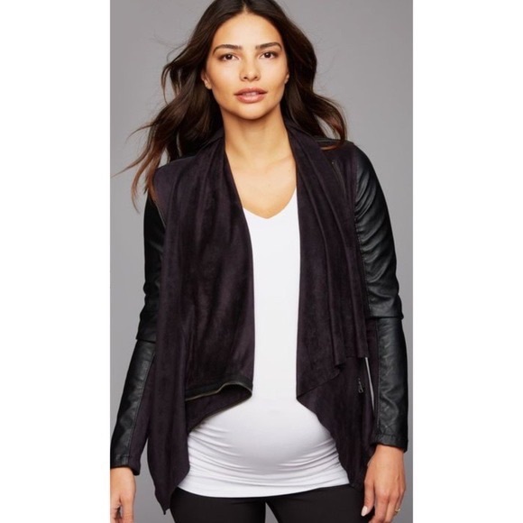 Blank NYC faux leather maternity jacket. - Picture 4 of 6
